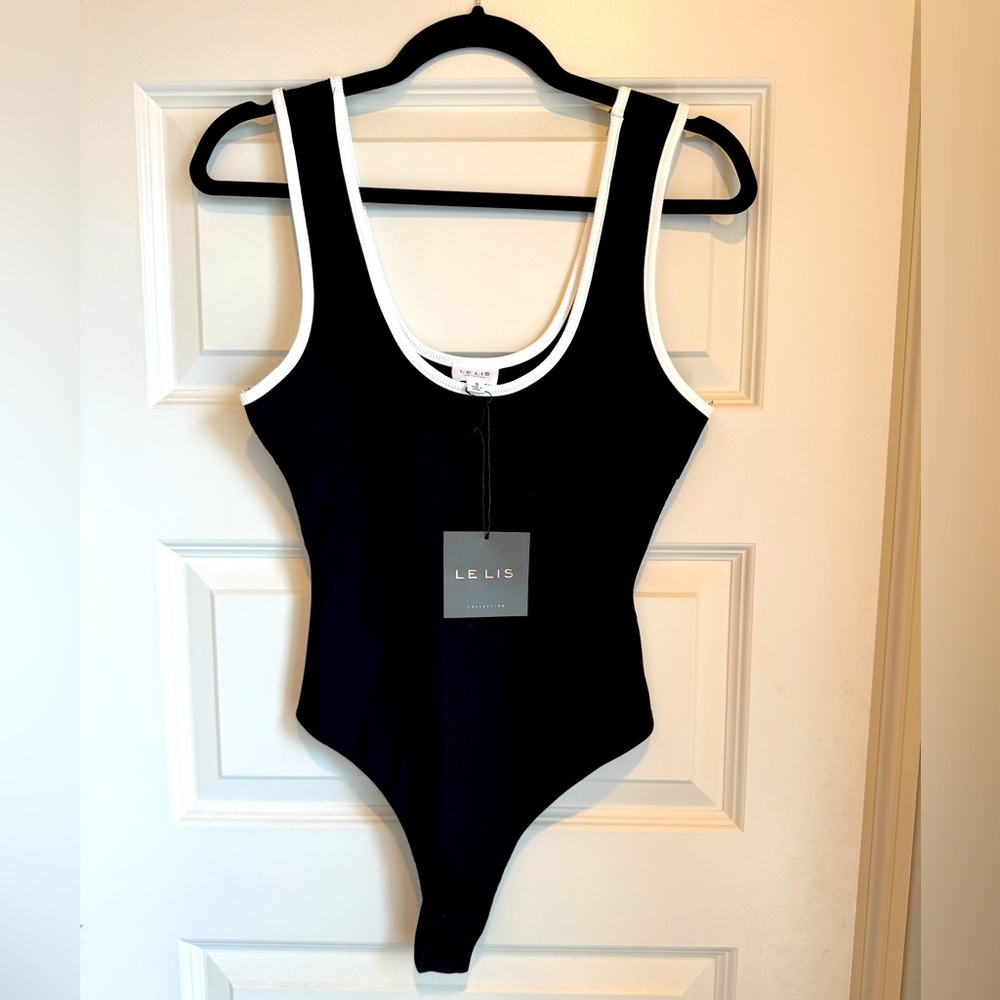 NWT Le Lis black bodysuit